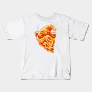 The Great Wave of Pizza Kids T-Shirt